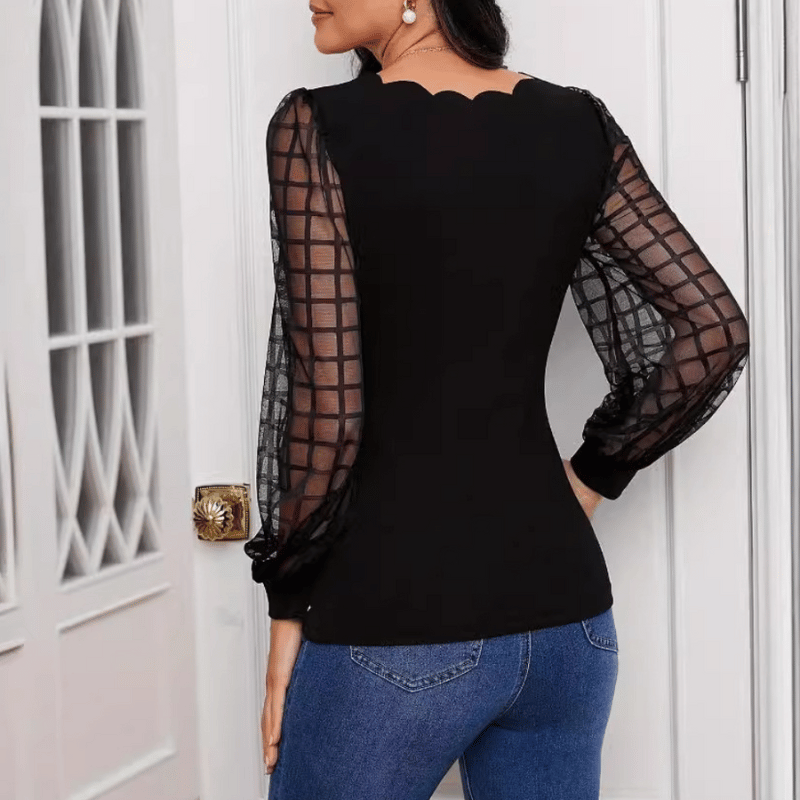 Elegante Damen-Oberteile mit transparenten Ärmeln