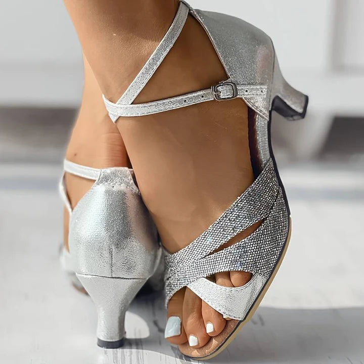 Elegante Pailletten-Sandalen für Damen