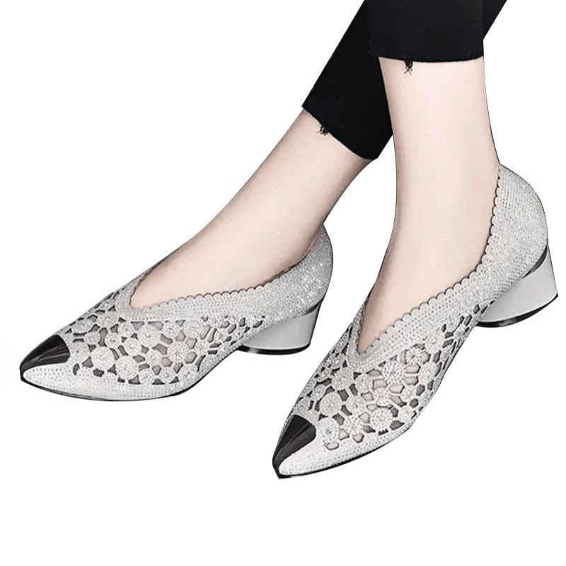 Glitzernde Sommerschuhe für Damen