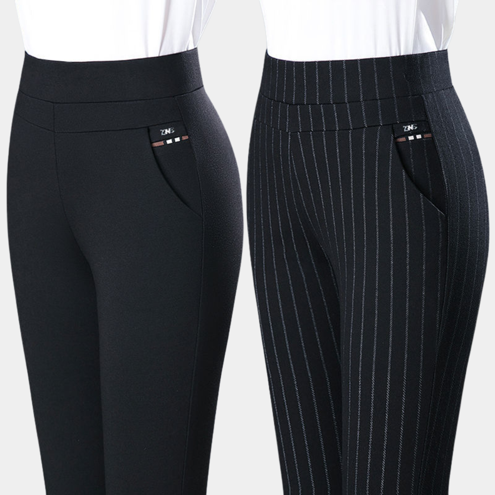 Bequeme Stretchhose mit hoher Taille für Damen