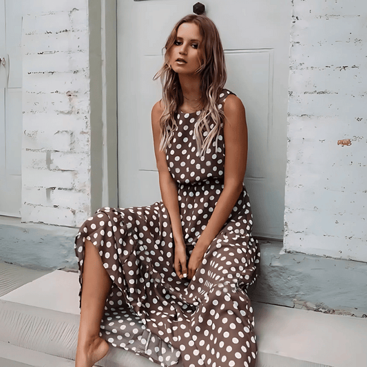 Gepunktetes Midikleid Damen
