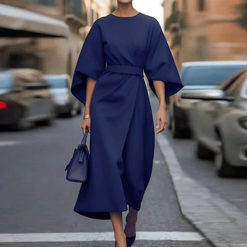 Raffiniertes Gürtel-Midikleid für Damen