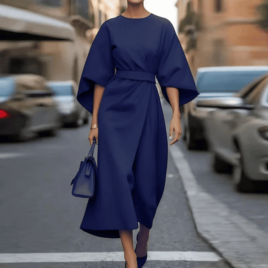 Raffiniertes Gürtel-Midikleid für Damen
