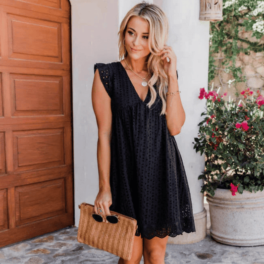 Kurzes Freizeitkleid mit Taschen