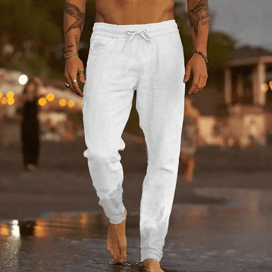 Gemütliche Leinenmischung Hose für Herren