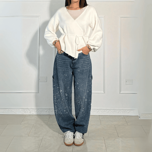 Glitzernde Freizeithose Damen