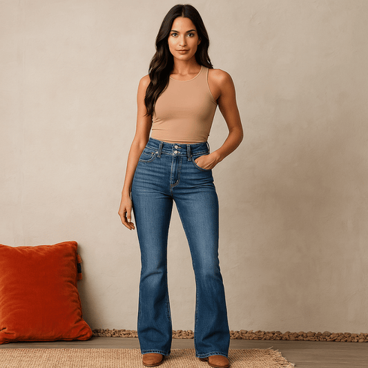 Hochgeschlossene Stretch-Hose für Damen