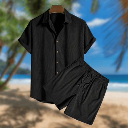 Leichtes Cordset Kurzarmhemd und Shorts für Männer