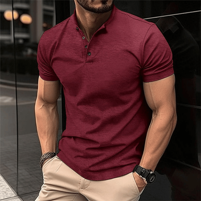 Stilvolles Vielseitiges Kurzärmeliges Henley für Herren