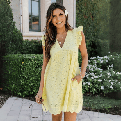 Kurzes Freizeitkleid mit Taschen