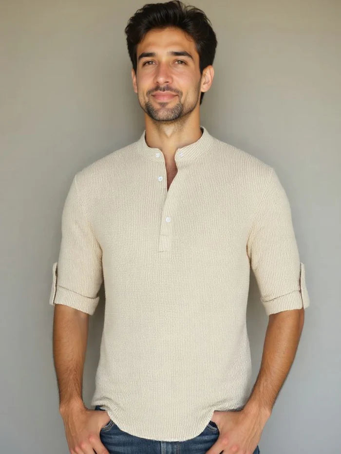 Lässiges Herren Langarmshirt