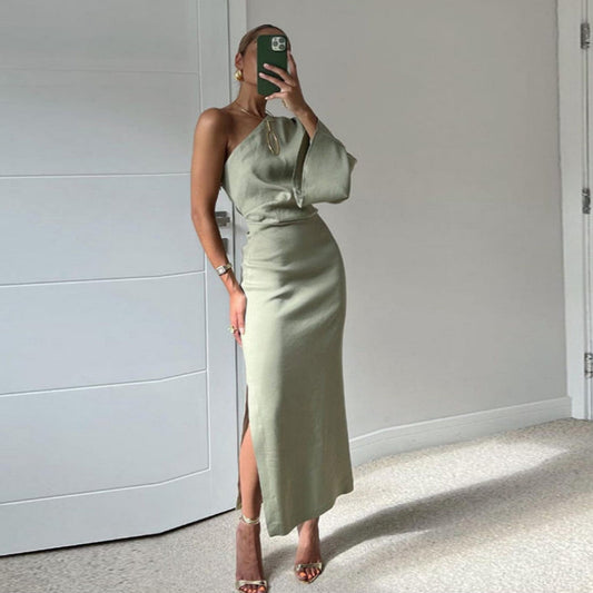 Modisches Faltenkleid für Damen