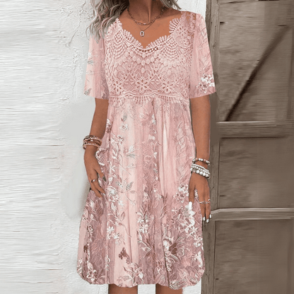 Elegantes Spitzen-Midi-Kleid für Damen