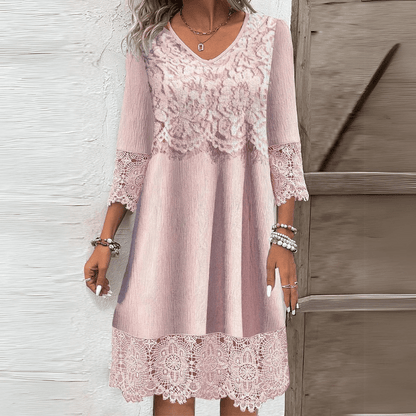 Elegantes Spitzen-Midi-Kleid für Damen