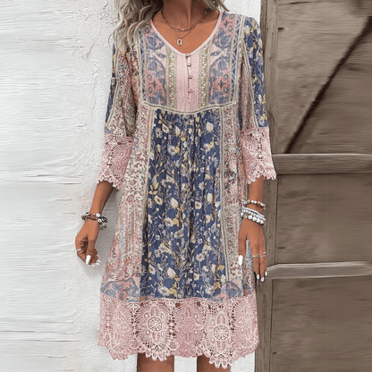 Elegantes Spitzen-Midi-Kleid für Damen