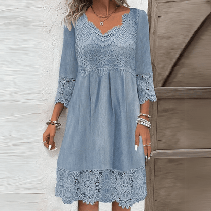 Elegantes Spitzen-Midi-Kleid für Damen