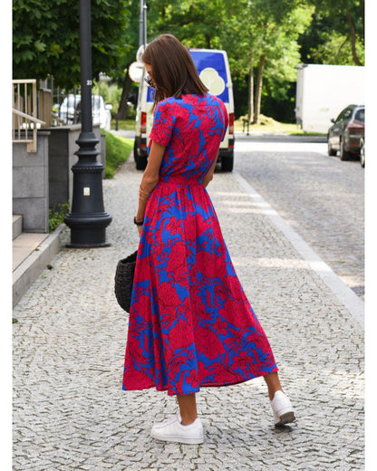 Schmeichelndes V-Ausschnitt-Kleid für Damen