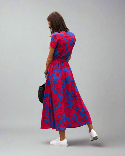 Schmeichelndes V-Ausschnitt-Kleid für Damen