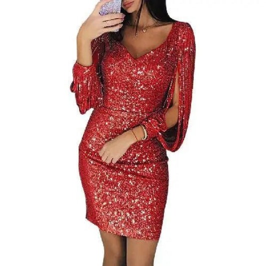Glitzerndes Abendkleid für Damen